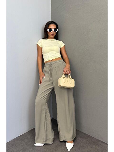 Madmext Soluk Yeşil Geniş Paça Kadın Pantolon Mg1982 - S000146795-1848