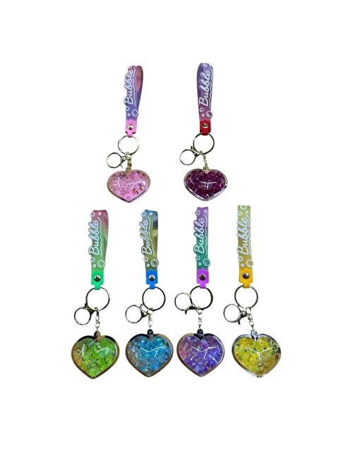 Kızılkaya Simli Kalp Şekilli Sulu Anahtarlık (2410149) - S000407618-23173