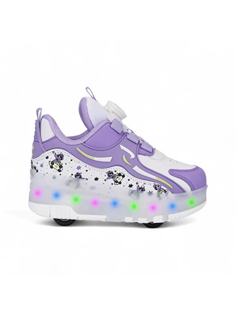 Walkway Mor Işıklı Patenli Ortopedik Kız Çocuk Spor Ayakkabı Nils - S000427933-20042