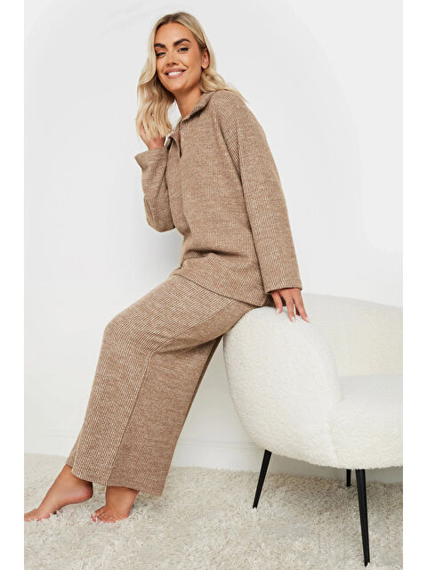 Stil Diva Büyük Beden Beli Lastikli ve Büzgülü Cepli Bol Paça Eşofman Altı 322294 - S000317521-19413