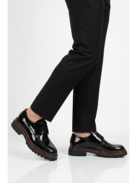 Ayakmod Siyah Rugan Hakiki Deri Erkek Casual Ayakkabı 2234 M