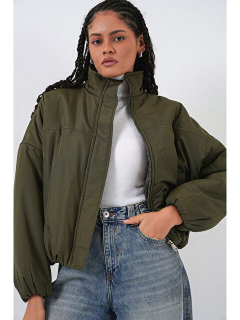 Bigdart Kadın Oversize Bomber Şişme Mont 5124 - Haki - S000473553-18547