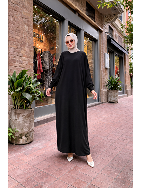 Comstar Kadın Premium Comfort Uzun Siyah Namaz Elbisesi
