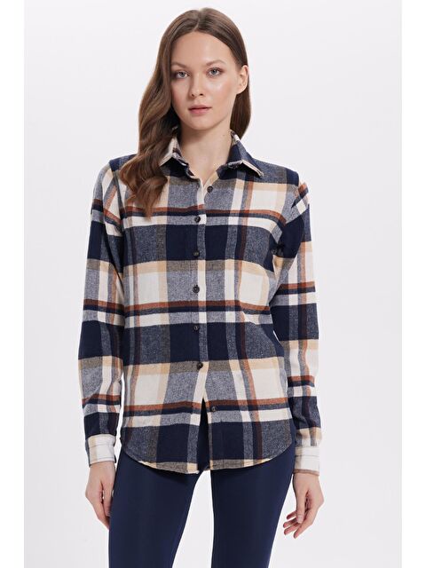 TUDORS Kadın Oversize Geniş Kesim Oduncu Ekose Gömlek - S000525904-23173