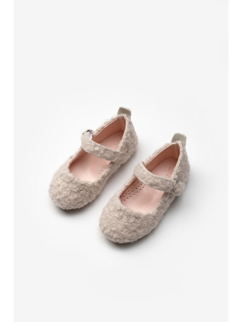 Le Mabelle Krem Pelüş Teddy Kız Çocuk Ayakkabı