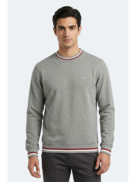 SLAZENGER KEYSTONE I Erkek Gri Sweatshırt