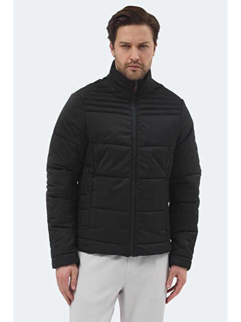 SLAZENGER BLANCO Erkek Dik Yaka Slim Fit Siyah Mont & Kaban - S000515373-19351