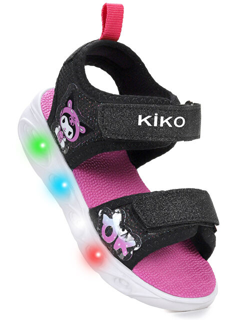 Kiko Kids Kuruza Günlük Işıklı Cırtlı Kız Bebek Sandalet Ayakkabı - S000393007-19351