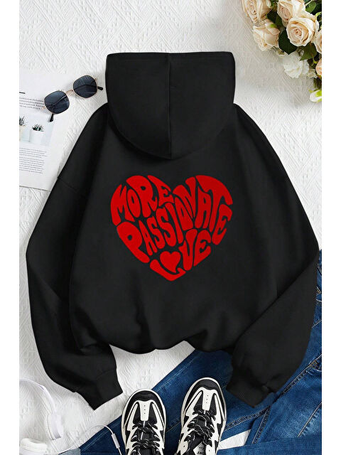 uyguntarz More Love Baskılı Pamuklu Oversize Sweatshirt - S000332928-19351