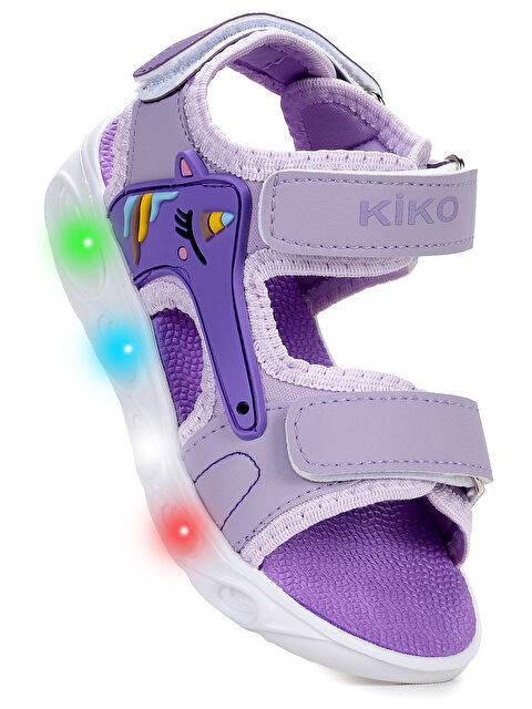 Kiko Kids Günlük Işıklı Cırtlı Kız Bebek Sandalet Ayakkabı - S000393008-17878