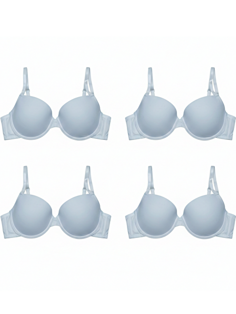 Bonbon Kadın Mikro Desteksiz Beyaz Renk 4'Lü Sütyen Bb2144