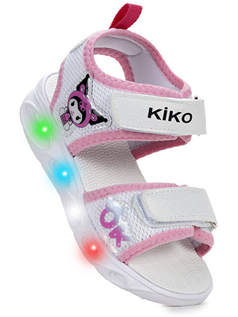 Kiko Kids Kuruza Günlük Işıklı Cırtlı Kız Bebek Sandalet Ayakkabı - S000393007-37242
