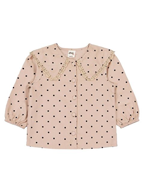 Civil Baby Puan Baskılı Kadife 6-18 Ay Gömlek - Bej 18-24 Ay - S000484460-19928