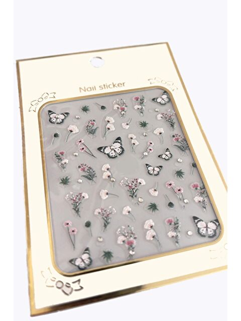 New Obsessions Taşlı Kelebek Kendinden Yapışkanlı Tırnak Sticker - S000445923-23173