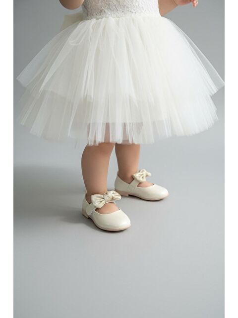 GÖRKEM BEBE AYAKKABI VE TEKSTİL Kız Çocuk Cırt Cırtlı Kurdele Detaylı Babet - S000494057-37570