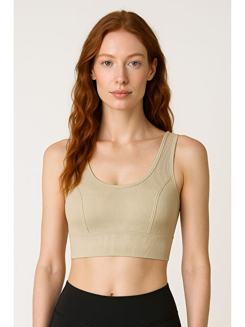 Hnx Kalın Askılı Toparlayıcı Ripli Spor Büstiyer - S000398308-29738