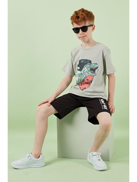 Lela Pamuklu Regular Fit Bisiklet Yaka Şortlu Alt-Üst Takım 6212018 - S000160600-20600