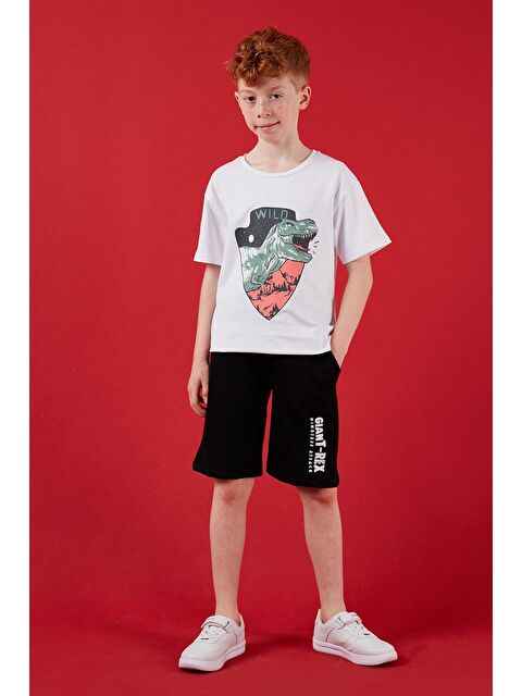 Lela Pamuklu Regular Fit Bisiklet Yaka Şortlu Alt-Üst Takım 6212018 - S000160600-20063