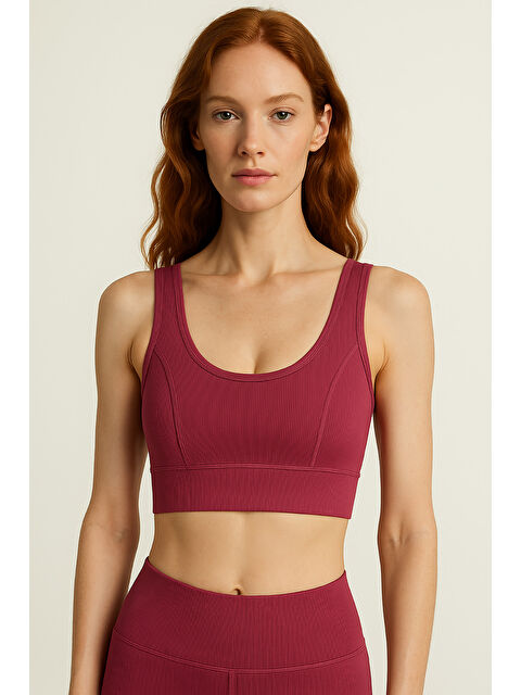 Hnx Kalın Askılı Toparlayıcı Ripli Spor Büstiyer - S000398308-20036