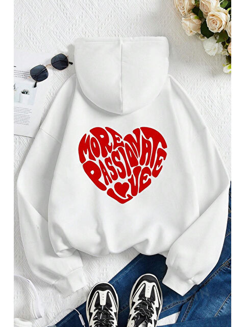 uyguntarz More Love Baskılı Pamuklu Oversize Sweatshirt - S000332928-20063