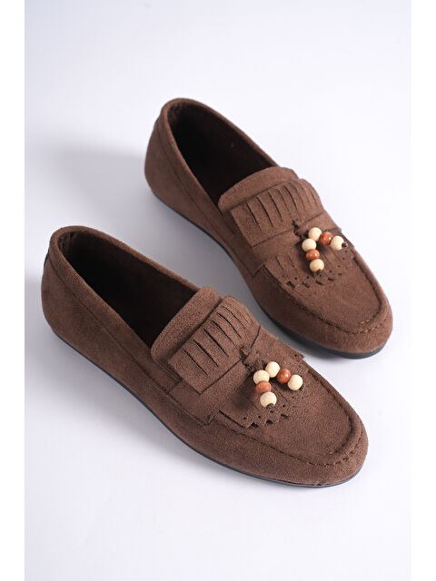 TONNY BLACK Kadın Kahve Rahat Kalıp Günlük Tokalı Babet - S000520377-19413