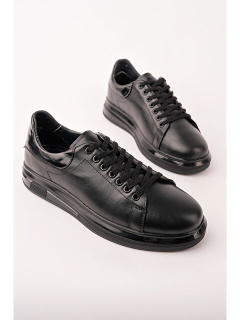 Muggo HUDSON Hakiki Deri Erkek Kalın Taban Bağcıklı Günlük Casual Sneaker