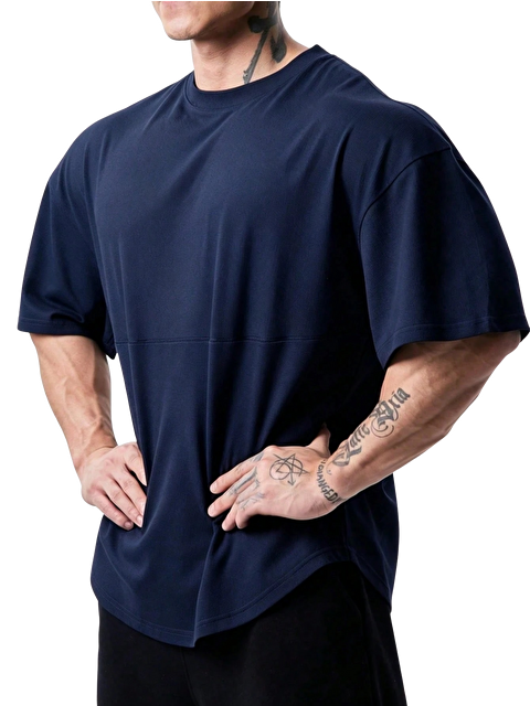 Genius Store Genius Erkek Spor Tişört Oversize Fitness & Gym Antrenman Tişörtü