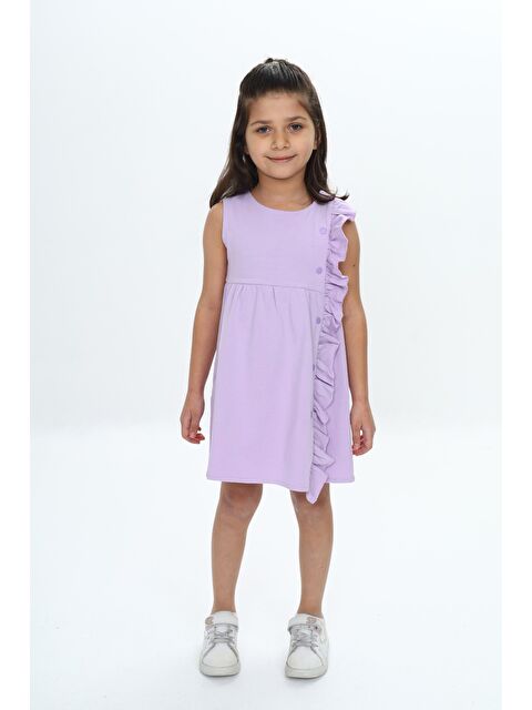 Toontoykids Kız Çocuk Fırfır Detaylı Elbise - S000358226-19999