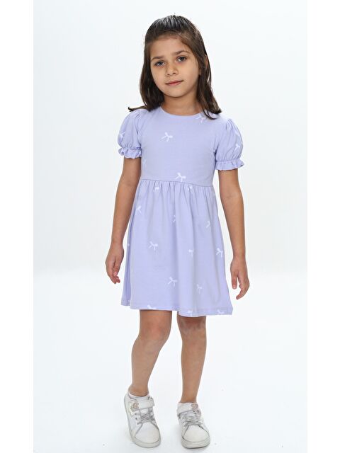 Toontoykids Kız Çocuk Mini Fiyonk Baskılı Elbise - S000358218-23370