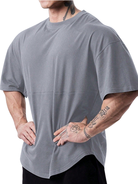 Genius Store Genius Erkek Spor Tişört Oversize Fitness & Gym Antrenman Tişörtü KAPPA001