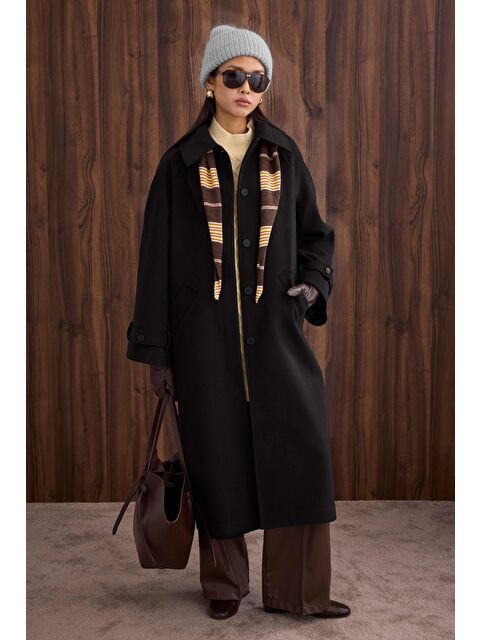 HE-QA Yaka Detaylı Kaban Siyah - S000471200-19351