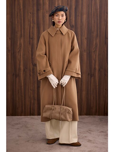 HE-QA Yaka Detaylı Kaban Camel - S000471200-4557