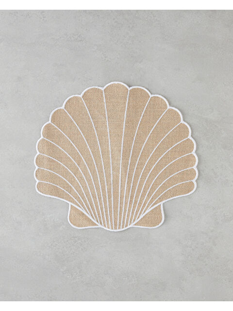 English Home Seashell Jüt 2'li Amerikan Servis 34x38 Cm Krem - S000468547-19966