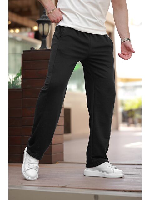 Madmext Siyah Rahat Kesim Erkek Eşofman Altı E6560 - S000428074-19351