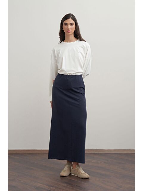 ALLDAY Lacivert-Pamuklu Kalem Etek - S000497991-21164