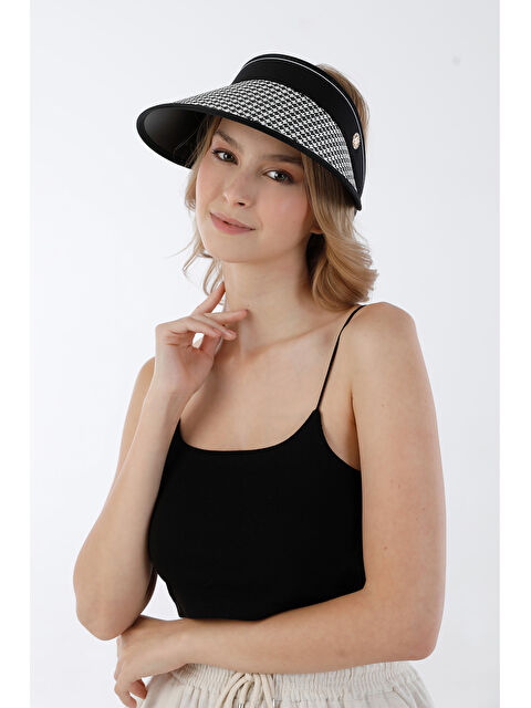 Fullamoda Kazayağı Desenli Siperli Ayarlanabilir Hasır Şapka - S000396876-19351