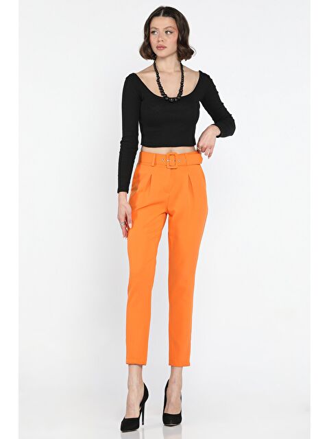 Gülseli Kemerli Kadın Kumaş Pantolon - S000361061-20013