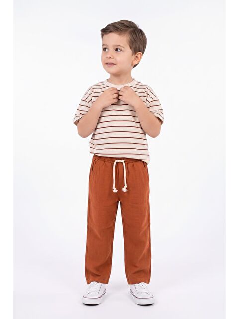 Miababy Müslin Pantolon Süprem Tişört 2li Takım