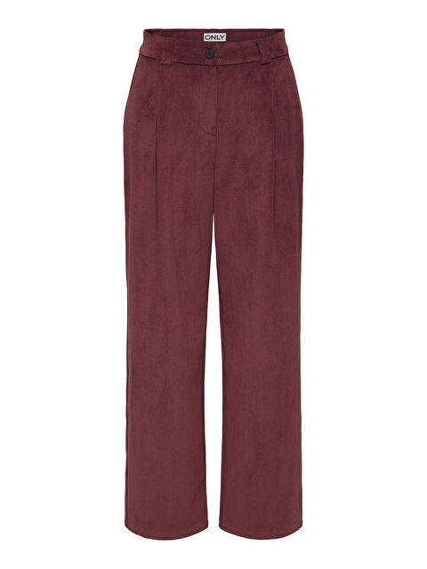 Only Onlhanna Kadife Relaxed Fit Yüksek Bel Kadın Pantolon 15353641 - S000465302-877