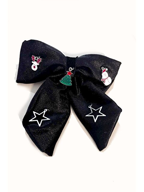 New Obsessions Yılbaşı Charmları Siyah Kadife Fiyonk Toka - S000485758-19351