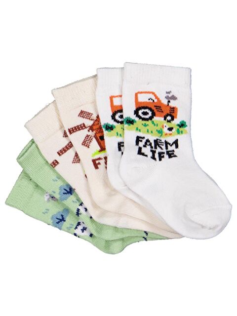 Civil Baby Farm 3'lü 6- Bebek Erkek Çorap Set - S000474999-37243