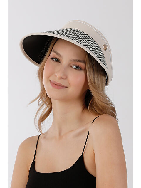 Fullamoda Kazayağı Desenli Siperli Ayarlanabilir Hasır Şapka - S000396876-19928