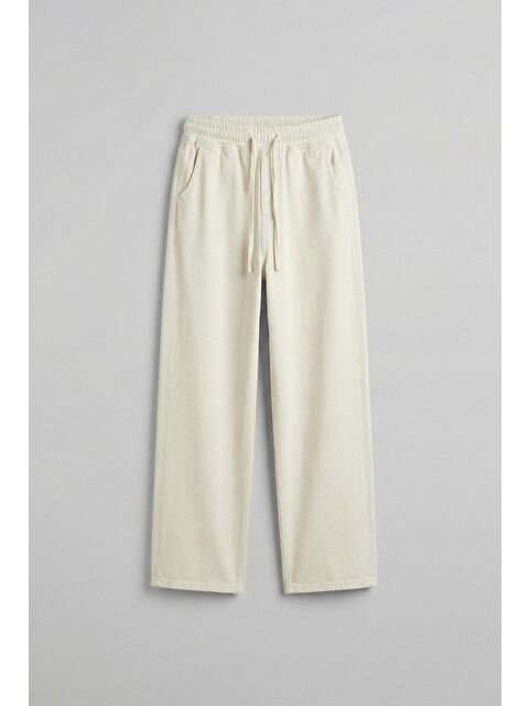 Abluka Online Erkek Baggy Fit Gabardin Kumaş Pantolon Ekru - S000495997-19965