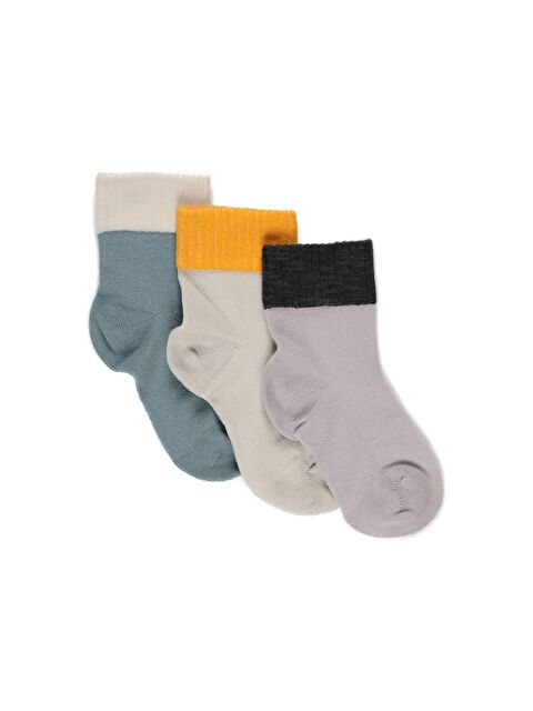 Panço Erkek Çocuk Çok Renkli Üçlü Soket Çorap - S000498907-10231