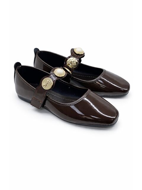 MODAFRATO SH-350 Çapraz Turalı Babet Günlük Kadın Ayakkabı Mary Jane Ev Babeti - S000497475-37321