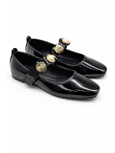 MODAFRATO SH-350 Çapraz Turalı Babet Günlük Kadın Ayakkabı Mary Jane Ev Babeti - S000497475-37431