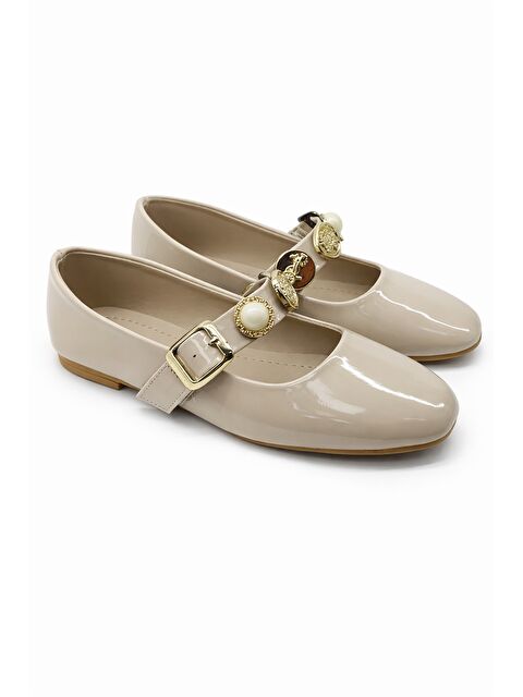 MODAFRATO SH-300 Düz Turalı Babet Günlük Kadın Ayakkabı Mary Jane Ev Babeti - S000497477-5199
