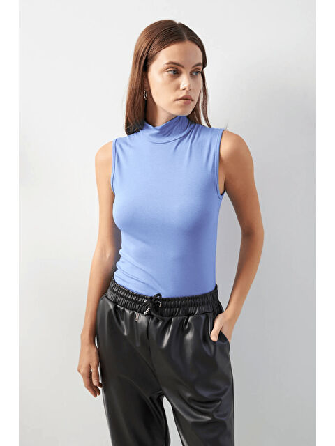 Bipantolon Kadın Bebe Mavi Kolsuz Bluz - S000513198-3642