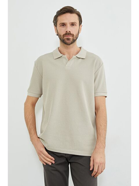 Fullamoda Fitilli Polo Yaka Triko Tişört