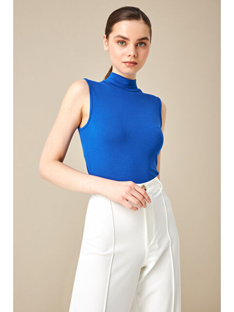 Bipantolon Kadın Mavi Kolsuz Bluz - S000513198-17234